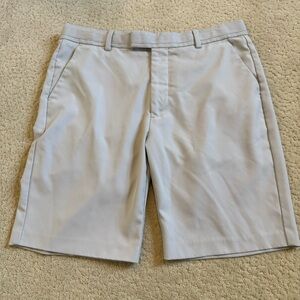 G/FORE Light Gray Flat Front Performance Golf Shorts